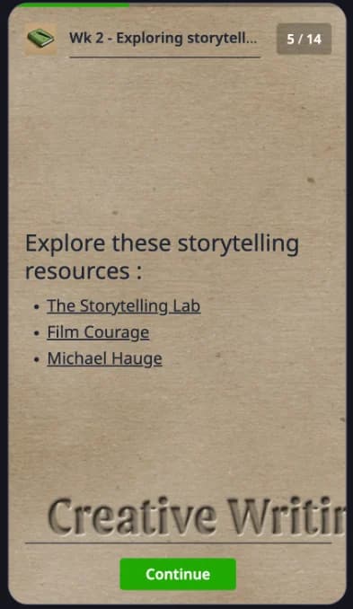 Screenshot: outbound links screen