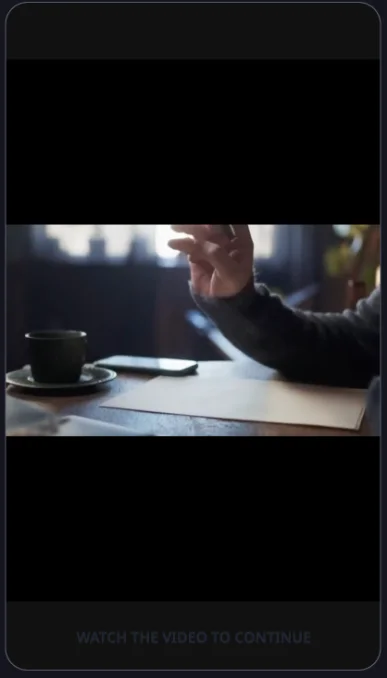 Screenshot: second video gate