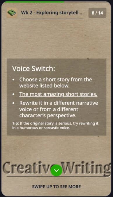 Screenshot: 'Voice Switch' activity